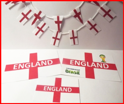 ENGLAND BUNTING & FLAGS KIT (image for) ENGLAND BUNTING & FLAGS KIT